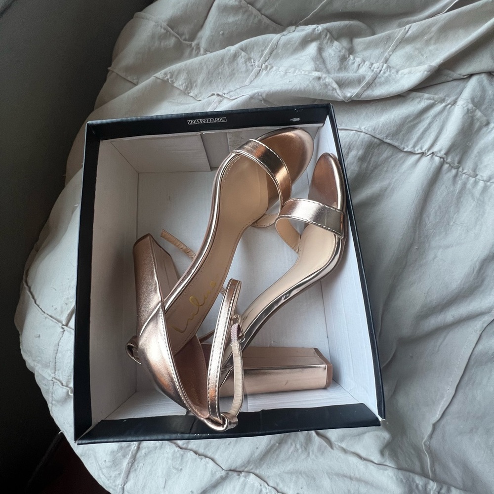 Rose gold heels